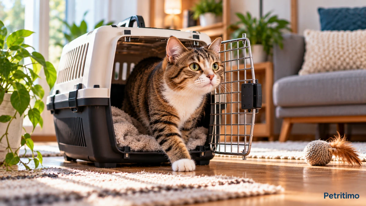acostumar um gato à caixa de transporte